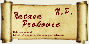 Nataša Proković vizit kartica